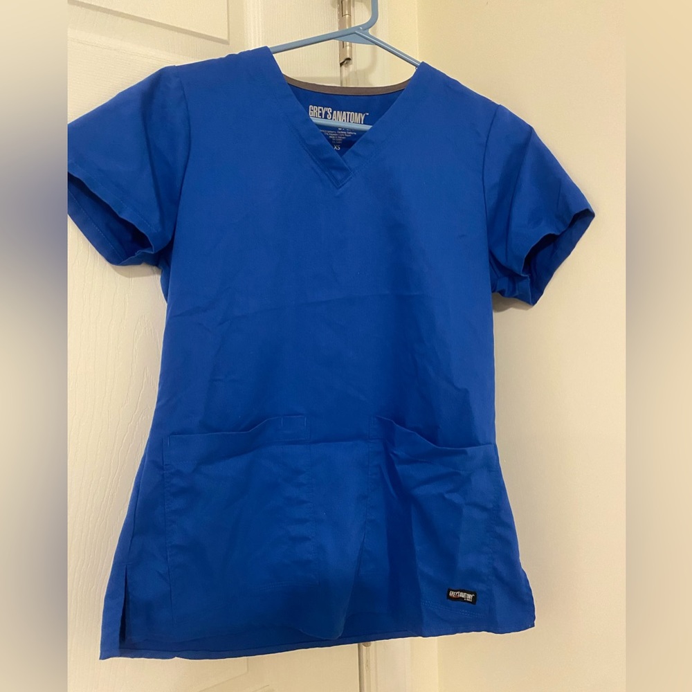 Grey’s Anatomy by Barco royal blue scrub top XS